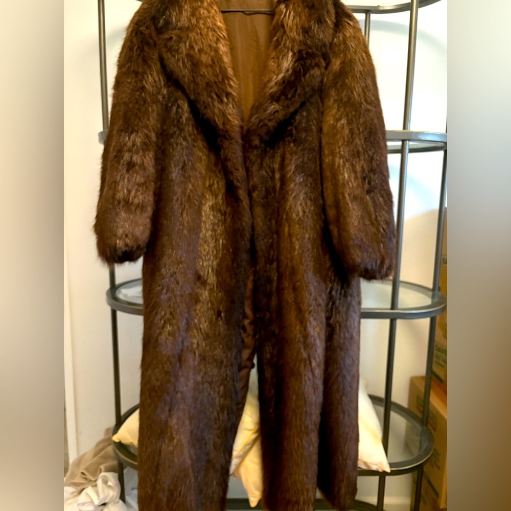 Real vintage beaver fur coat